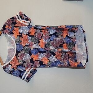 LLR XS Classic T High Low Hort Sleeve Floral